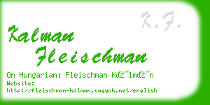 kalman fleischman business card
